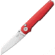 MKM Miura Button Lock Red Al Folding Knife, MKMMIARD
