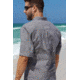 Mojo Sportswear Company Coastal Linen Shirt Short Sleeve - Mens, Octopus Ink, 3XL, OCTIN - XXXL - CSTL SHT SS