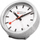 Mondaine Table Alarm Clock, Silver, 125mm, A997.MCAL.16SBB