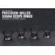 Monstrum 30mm Precision Picatinny V2 Scope Rings w/Level Bubble, 1 in, Black, SR-3XLB-P100