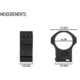 Monstrum 34mm Precision Picatinny V2 Scope Rings, 1.2 in, Black, SR-34-P120