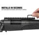Monstrum Remington 700 Short Action 17-Slot Picatinny Rail, 20 MOA, Black, RM151-20