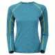 Montane Fem Sonic Long Sleeve T, Zanskar Blue, UK10/US8/EUR36 FSLTSZANB3