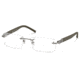 Montblanc MB0382 Eyeglass Frames - Matte Light Ruthenium Frame Color