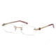 Montblanc MB0394 Eyeglass Frames - Shiny Rose Gold Frame Color