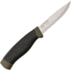 Mora Companion Heavy Duty Green Fixed Blade Knife, 4in, Carbon Steel, Standard Edge, Black, Rubber Handle FT01619
