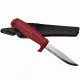 Mora Craftline Q Allround Fixed Blade Knife, 511, Red Plastic Handle, 3.8in. Blade 194990
