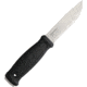 Mora Garberg Fixed Blade Knife, 4.25in, Standard Edge, Drop Point, Satin, Black Synthetic Handle, Black Leather Sheath FT01747