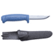 Morakniv Basic 546 Fixed Blade Knife,3.6in,Blue Rubber Handle,Plain w/Sheath M-12241