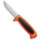 Morakniv Morakniv Basic 511 Fixed Blade Knife Black/Orange Polymer 3.5" Satin, Black/Orange, Carbon Steel, adult, BHQ-204934