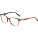 Morgan 201111 Single Vision Prescription Eyeglasses, Red On Black Frame, 201111-4324SV
