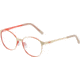 Morgan 203164 Single Vision Prescription Eyeglasses, Beige Red Frame, 203164-1008SV