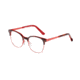 Morgan 203168 Single Vision Prescription Eyeglasses, Brown Havana/Red Frame, 203168-6905SV