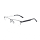 Morgan 203173 Single Vision Prescription Eyeglasses, Black/White Frame, 203173-6100SV