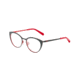 Morgan 203176 Single Vision Prescription Eyeglasses, Grey Matte/Red Frame, 203176-1030SV