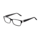 Morgan 201058 Single Vision Prescription Eyeglasses - Black Frame and Clear Lens 201058-6423SV