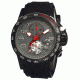Morphic 0404 M4 Series Mens Watch, Grey Dial w/ Black Silicone Band, Black Stainless Case MPH0404