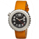 Morphic 1303 M13 Series Mens Watch, Black Dial w/ Orange Leather Band, Stainless Steel Case MPH1303