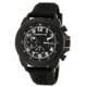 Morphic Mens M19 Series Full-Function Chronograph Silicone Strap Watch Black Bezel, Black/Circle-shaped Case, Black/analog Dial, Black Hands MPH1904