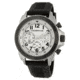 Morphic Mens M19 Series Full-Function Chronograph Silicone Strap Watch Black Bezel, Silver/Circle-shaped Case, Silver/analog Dial, Silver Hands MPH1903