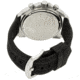 Morphic Mens M19 Series Full-Function Chronograph Silicone Strap Watch Silver Bezel, Silver/Circle-shaped Case, Charcoal/analog Dial, Black Hands MPH1902
