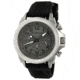 Morphic Mens M19 Series Full-Function Chronograph Silicone Strap Watch Silver Bezel, Silver/Circle-shaped Case, Charcoal/analog Dial, Black Hands MPH1902