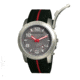 Morphic M21 Series Watch,Black Silicone Band,Red Hand,Silver Bezel,Grey Analog Dial,Strap Buckle MPH2103