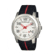 Morphic M21 Series Watch,Black Silicone Band,Red Hand,Silver Bezel,White Analog Dial,Strap Buckle MPH2101
