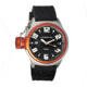 Morphic M24 Series Watch,Black Silicone Band, Orange Bezel,Black Analog Dial,Strap Buckle MPH2404