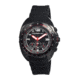 Morphic M25 Series Watch,Black Silicone Band,Red Hand,Black Bezel,Black Analog Dial,Fold Over Push Button Deployment MPH2504