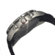 Morphic M25 Series Watch,Black Silicone Band,Red Hand,Silver Bezel,Black Analog Dial,Fold Over Push Button Deployment MPH2502