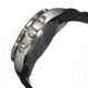 Morphic M25 Series Watch,Black Silicone Band,Red Hand,Silver Bezel,Silver Analog Dial,Fold Over Push Button Deployment MPH2501