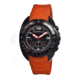Morphic M25 Series Watch,Orange Silicone Band,Red Hand,Black Bezel,Black Analog Dial,Fold Over Push Button Deployment MPH2506