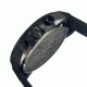 Morphic M28 Series Watch,Black Silicone Band,Red Hand,Black Bezel,Silver Analog Dial,Strap Buckle MPH2803