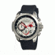 Morphic M28 Series Watch,Black Silicone Band,Red Hand,Silver Bezel,Silver Analog Dial,Strap Buckle MPH2801