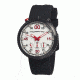 Morphic M29 Series Watch,Black Silicone Band,Red Hand,Black Bezel,White Analog Dial,Strap Buckle MPH2903