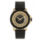 Morphic M70 Series Canvas-Overlaid Leather-Band Watch w/ Date, Gold/Black, One Size, MPH7003
