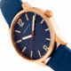 Morphic M77 Series Leather-Band Watch, Blue, One Size, MPH7705