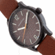 Morphic M77 Series Leather-Band Watch, Brown, One Size, MPH7706