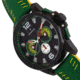 Morphic M82 Series Chronograph Leather-Band Watch w/Date, Black/Green, One Size, MPH8206