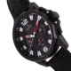 Morphic M82 Series Chronograph Leather-Band Watch w/Date, Black, One Size, MPH8205