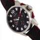 Morphic M82 Series Chronograph Leather-Band Watch w/Date, Silver/Black, One Size, MPH8202