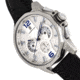Morphic M82 Series Chronograph Leather-Band Watch w/Date, Silver/White, One Size, MPH8201