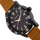 Morphic M85 Series Canvas-Overlaid Leather-Band Watch, Black/Beige, One Size, MPH8503