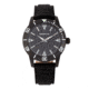 Morphic M85 Series Canvas-Overlaid Leather-Band Watch, Black, One Size, MPH8502