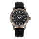 Morphic M85 Series Canvas-Overlaid Leather-Band Watch, Gunmetal/Black, One Size, MPH8505