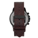 Morphic M86 Series Chronograph Leather-Band Watch, Black/Dark Brown, One Size, MPH8607