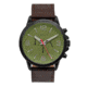 Morphic M86 Series Chronograph Leather-Band Watch, Black/Dark Brown, One Size, MPH8607