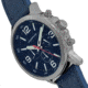 Morphic M86 Series Chronograph Leather-Band Watch, Silver/Navy, One Size, MPH8603