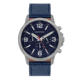 Morphic M86 Series Chronograph Leather-Band Watch, Silver/Navy, One Size, MPH8603